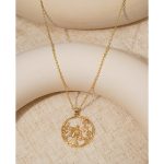 Wholesale Fashion Accessories Ocean Creatures Imitation Gold Plated Zinc Alloy Round Shape Pendant Necklace - Image 3