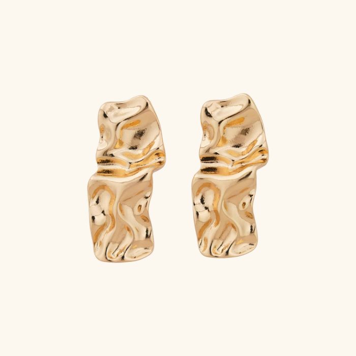 Irregular Square Stud Earrings For Women Tarnish Free Jewelry aretes y accesori por mayor - Image 1