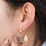Wholesale Fine Jewelry Chunky Irregular Geometric Shape 18K Gold Plated Brass Stud Earrings for Women Daily Wear - Image 5