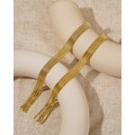 Temperament Brass Gold Color Extra Long Tassel Drop Earrings Women Statement Jewelry - Image 2