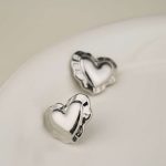 Guaranteed Quality Unique Imitation Rhodium Plated Irregular Heart-Shaped Stud Earrings for Women Gift - Image 2