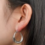 Daily Stainless Steel Hoop Earrings Women Statement Earrings Fashion Simple Jewelry - Image 4