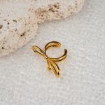 2024 New Design 18K Gold Plated Brass Ring for Women Adjustable Size with Knot Bow Fashion Ring - Image 5