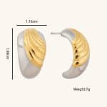 Reliable Quality Wholesale Jewelry Stainless Steel Women Anti Tarnish Gold Plated Women Statement Stud Earrings - Image 6