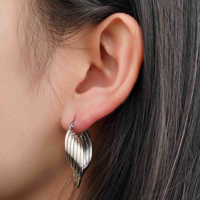 Quality Assurance Hot Selling Fashion Earrings Waterproof Multi-Layers Stainless Steel Hoop Earrings For Women And Girls - Image 4