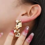 Irregular Square Stud Earrings For Women Tarnish Free Jewelry aretes y accesori por mayor - Image 5
