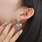 Hot Selling Zinc Alloy Irregular Heart Earrings For Lady Real Silver Fashion Drop Earrings Wholesale 2024 Jewelry - Image 5
