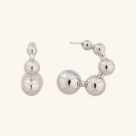 Women'S Fashion Jewelry Palladium Plating Vintage Inspired Half Hoop Earrings
