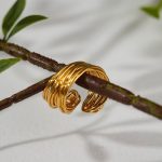 Trendy Vintage Temperament Jewelry 18K Gold Plated Multi Wires Braided Adjustable Size Finger Ring for Women Daily Use - Image 4
