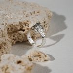 Chunky Irregular Geometry Silver-Plated Brass Rings Open and Resizable Fashion Accessories - Image 4