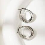 Professional Manufacture Nice Price Lightweight Stainless Steel Hoop Artisan Crafted Metal Earrings For Formal Occasions - Image 2