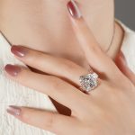 Chunky Irregular Geometry Silver-Plated Brass Rings Open and Resizable Fashion Accessories - Image 2