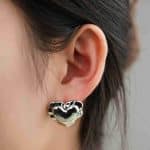Guaranteed Quality Unique Imitation Rhodium Plated Irregular Heart-Shaped Stud Earrings for Women Gift - Image 4