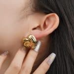 Hypoallergenic earring girls gift waterproof Zinc Alloy earrings jewelry heart shaped oversize stud earrings for party - Image 5
