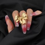 2024 New Arrival Trendy Design Brass Resizable Ring Textured Chunky Bow Women Statement Ring - Image 3