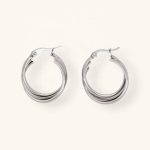 Professional Manufacture Nice Price Lightweight Stainless Steel Hoop Artisan Crafted Metal Earrings For Formal Occasions