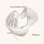 Factory Wholesale Vintage Chunky Textured Twisted Design Brass Silver Plated Resizable Rings for Women Jewelry Use - Image 6