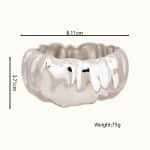 Factory Directly Wholesale Hardware Rounded Chunky Imitation Plating Zinc Alloy Cuff Bracelet - Image 6