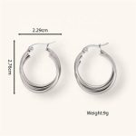 Daily Stainless Steel Hoop Earrings Women Statement Earrings Fashion Simple Jewelry - Image 6