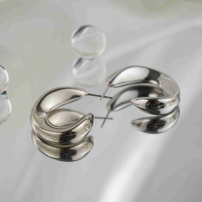 Classic Stylish Hook Shape Jewelry Earrings Waterproof Stainless Steel Women's  Stud Earrings - Image 2