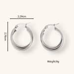 Professional Manufacture Nice Price Lightweight Stainless Steel Hoop Artisan Crafted Metal Earrings For Formal Occasions - Image 6