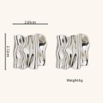 Hypoallergenic Stainless Steel Handmade Earrings Women Luxury Silver Jewelry Stud Earrings - Image 2