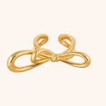 2024 New Design 18K Gold Plated Brass Ring for Women Adjustable Size with Knot Bow Fashion Ring