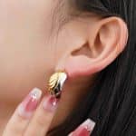 Reliable Quality Wholesale Jewelry Stainless Steel Women Anti Tarnish Gold Plated Women Statement Stud Earrings - Image 3