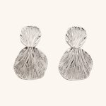 2024 New Trendy Oceanic Design Shell Shape Brass Drop Earrings for Women Party Accessories