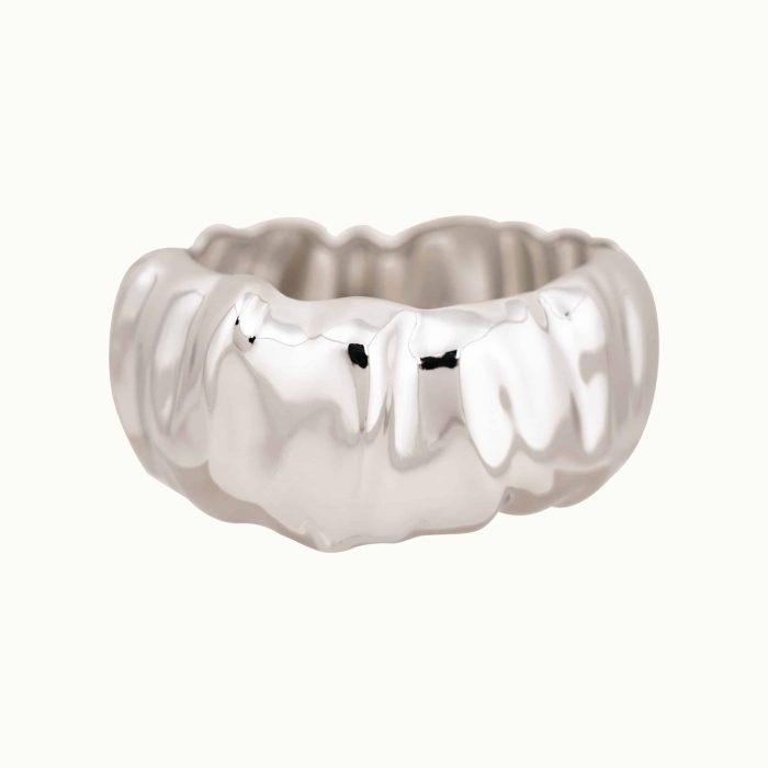 Factory Directly Wholesale Hardware Rounded Chunky Imitation Plating Zinc Alloy Cuff Bracelet - Image 1