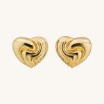 Hypoallergenic earring girls gift waterproof Zinc Alloy earrings jewelry heart shaped oversize stud earrings for party