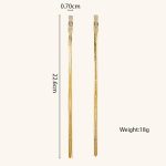 New Trendy Fashion Jewelry Brass Needle Zircon Earrings for Women Statement Extra Long Tassel Earrings - Image 6