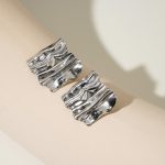 Hypoallergenic Stainless Steel Handmade Earrings Women Luxury Silver Jewelry Stud Earrings - Image 3