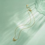 Minimalist Design Stainless Steel Fashion Accessory Waterproof with 18K Gold Plating Tempered Knot Bow Pendant Necklace - Image 3