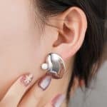 Factory Pricing Wholesale Bulk Jewelry Chunky Irregular Shape Brass Elegant Stud Earrings for Women Gift - Image 5