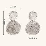 2024 New Trendy Oceanic Design Shell Shape Brass Drop Earrings for Women Party Accessories - Image 6