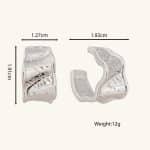 Brass studs Design temperament Irregularly textured stud earrings For Women Valentine's day and Mother's Day Gift - Image 2