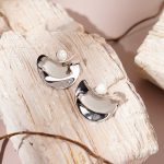 Factory Pricing Wholesale Bulk Jewelry Chunky Irregular Shape Brass Elegant Stud Earrings for Women Gift - Image 2