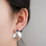 2024 New Minimalist Design Chunky Twisted Palladium Plated Brass Hoop Earrings for Ladies Jewelry - Image 4