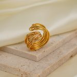 Trendy Vintage Temperament Jewelry 18K Gold Plated Multi Wires Braided Adjustable Size Finger Ring for Women Daily Use - Image 5