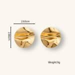Geometric Stainless Steel Earring Gold Jewelry Earrings Pleated Polished Stud Earrings For Women - Image 2