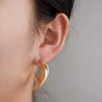 Wholesale Fine Jewelry Chunky Irregular Geometric Shape 18K Gold Plated Brass Stud Earrings for Women Daily Wear - Image 4