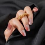 Wholesale Bulk 18K Gold Plated Trendy Fine Jewelry Personalized Chunky Textured Multi Ropes Twisted Resizable Rings - Image 3