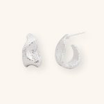 Exquisite Chic Chunky C Shape Earrings Hot Sale Zinc Alloy Brushed Geometric Earrings For Girls - Image 2