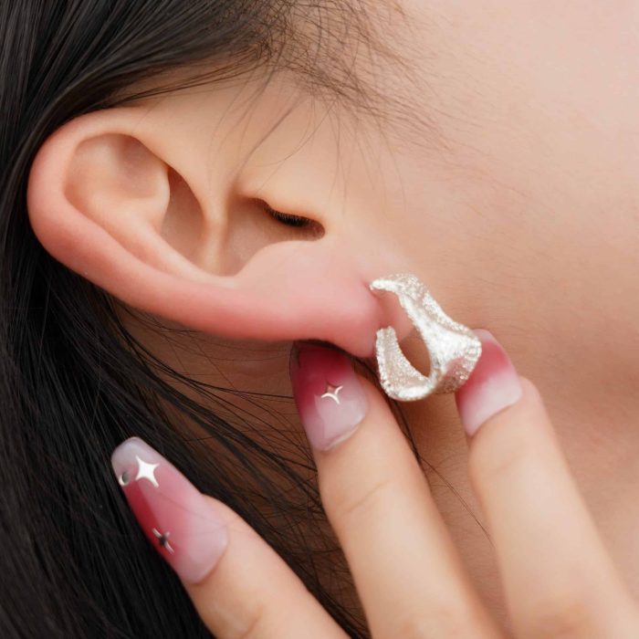 Exquisite Chic Chunky C Shape Earrings Hot Sale Zinc Alloy Brushed Geometric Earrings For Girls - Image 4