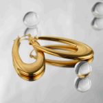Various Good Quality 18K Gold Plating Large Chunky Round Waterproof Stainless Steel Hoop Earrings for Women - Image 2