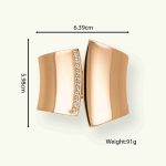 New Arrivals Chunky Asymmetric Women's Gold Plated Alloy Cuff Bracelet for Women Jewelry - Image 5