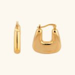 Factory Directly Wholesale Jewelry Small Gold U Shaped Hoop Earrings Waterproof Stainless Steel earrings for Women and Girls - Image 2