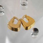 Factory Directly Wholesale Jewelry Small Gold U Shaped Hoop Earrings Waterproof Stainless Steel earrings for Women and Girls