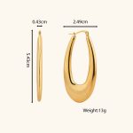 Various Good Quality 18K Gold Plating Large Chunky Round Waterproof Stainless Steel Hoop Earrings for Women - Image 6